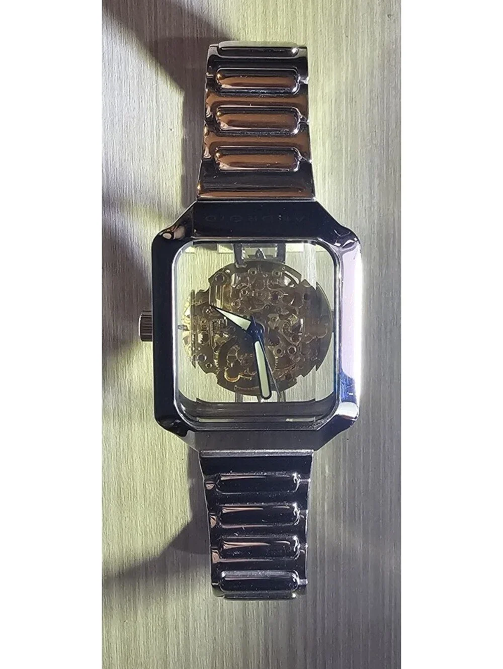 ANDROID Mystique Skeleton Automatic Watch (Goldtone movement)
